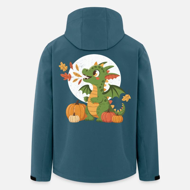 Kleiner Drachen Herbstszene - Recycelte Männer Softshell-Jacke von Stanley/Stella - Dunkles Petrol