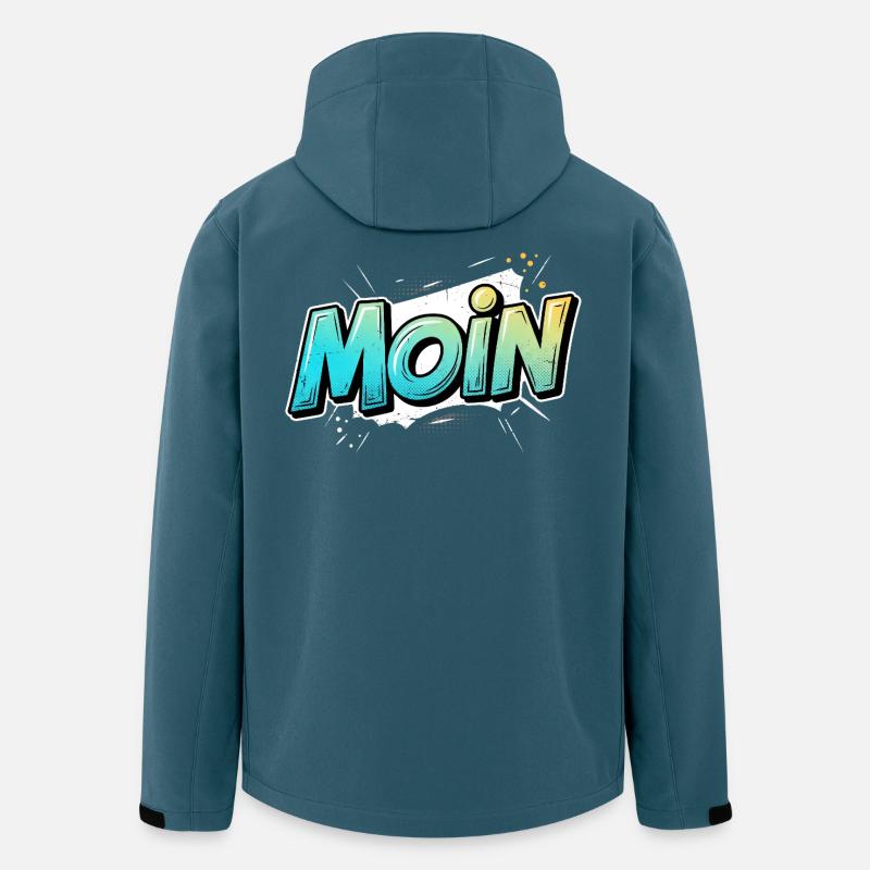 Comic Pop Art Moin Design - Recycelte Männer Softshell-Jacke von Stanley/Stella - Dunkles Petrol