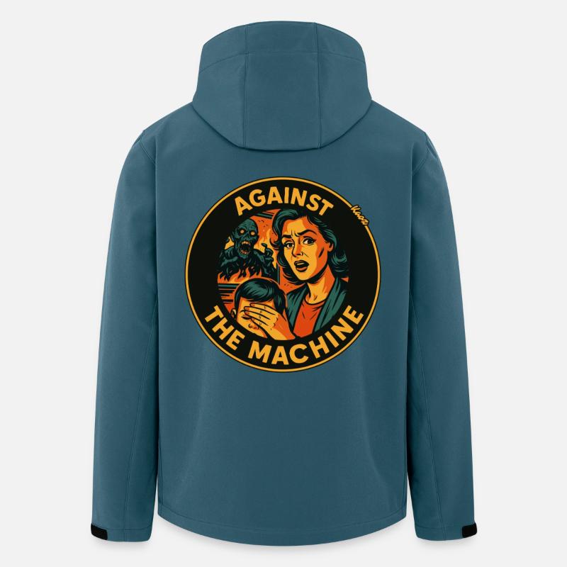 Gegen Die Maschine Eltern - Recycelte Männer Softshell-Jacke von Stanley/Stella - Dunkles Petrol