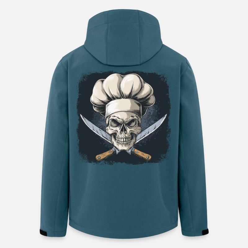 Schädel mit Kochmütze - Recycelte Männer Softshell-Jacke von Stanley/Stella - Dunkles Petrol