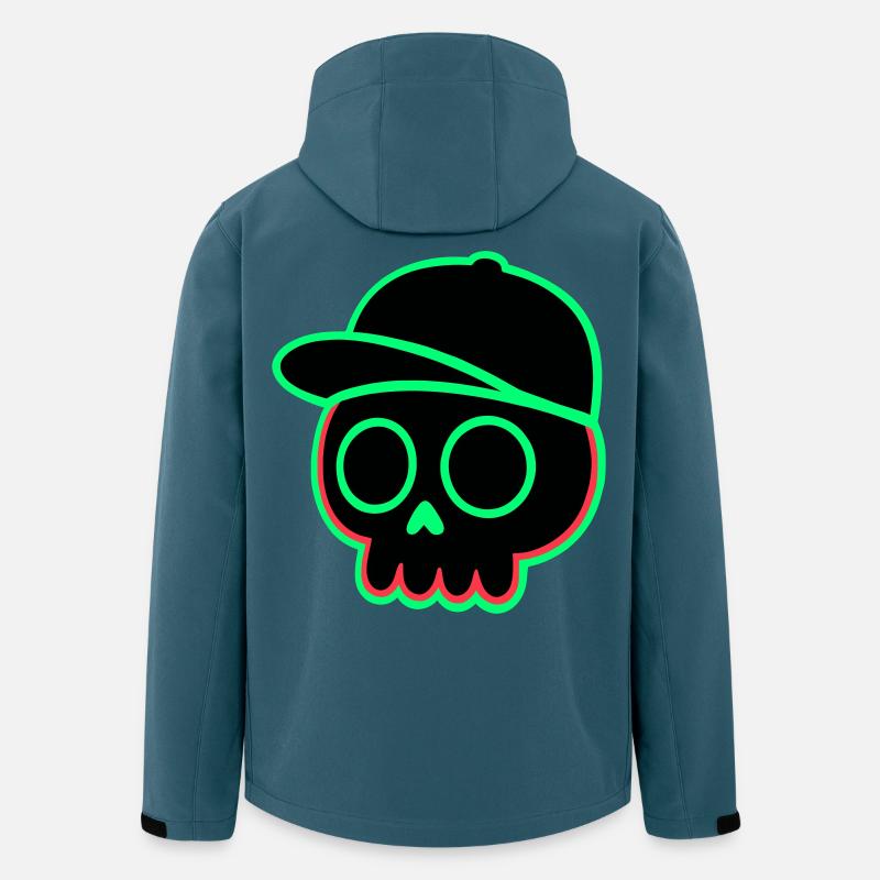 Neon Schädel Cap - Recycelte Männer Softshell-Jacke von Stanley/Stella - Dunkles Petrol