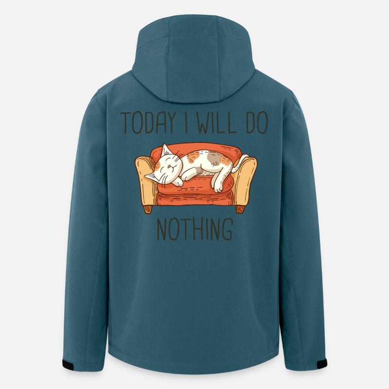 Heute werde ich nichts Lustiges tun Katze - Recycelte Männer Softshell-Jacke von Stanley/Stella - Dunkles Petrol