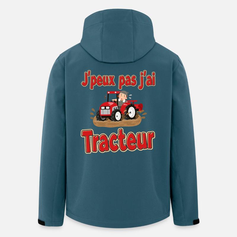 Ich kann keinen Traktor haben - Recycelte Männer Softshell-Jacke von Stanley/Stella - Dunkles Petrol