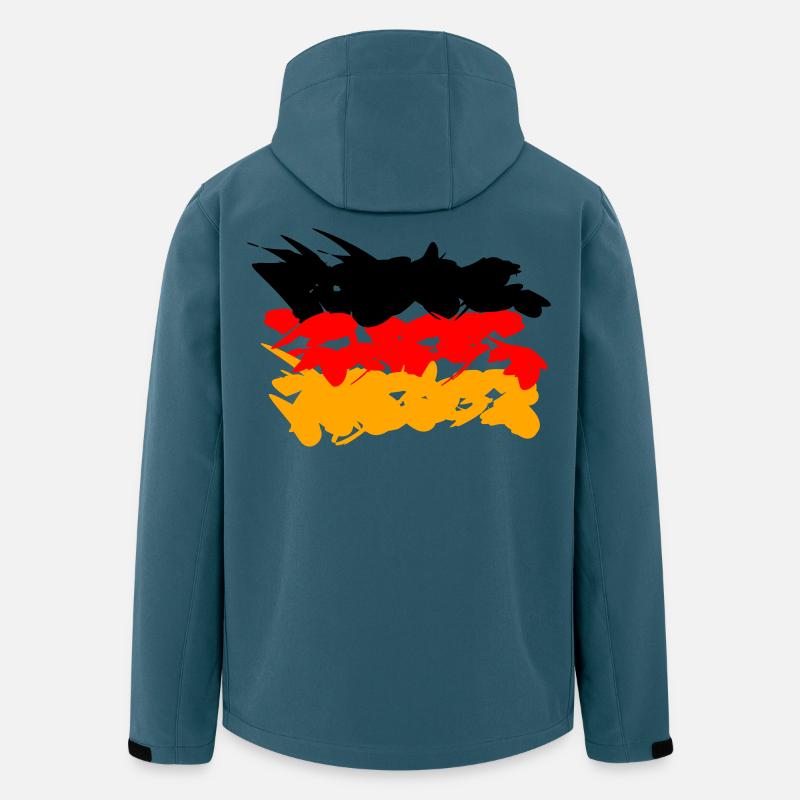 Deutschland Flagge Graffiti Design - Recycelte Männer Softshell-Jacke von Stanley/Stella - Dunkles Petrol