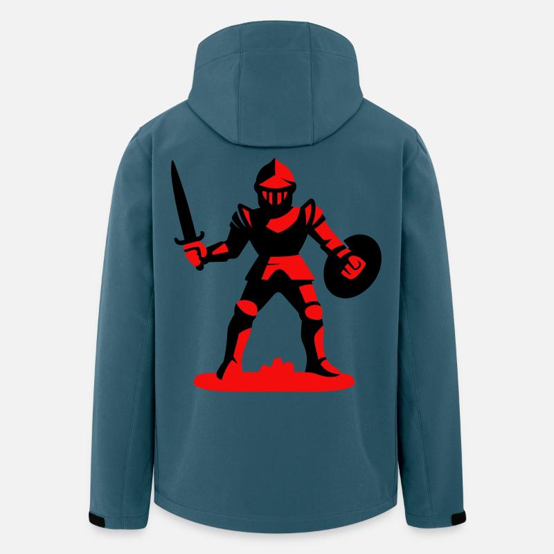 Roter Ritter - Recycelte Männer Softshell-Jacke von Stanley/Stella - Dunkles Petrol