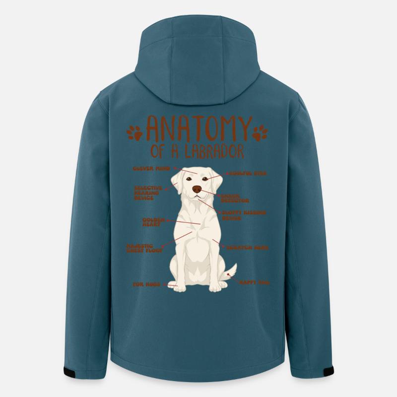 Anatomie eines white Labradors - Recycelte Männer Softshell-Jacke von Stanley/Stella - Dunkles Petrol