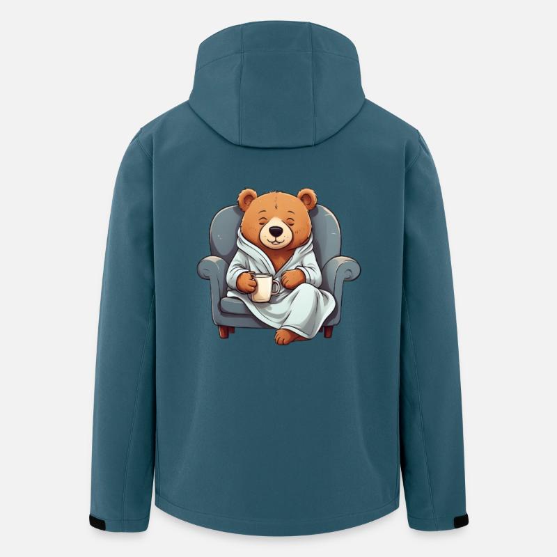 Cuddly bear in a dressing gown - Men’s Recycled Softshell Jacket by Stanley/Stella - stargazer