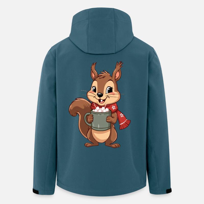 Winterkakao Eichhörnchen - Recycelte Männer Softshell-Jacke von Stanley/Stella - Dunkles Petrol
