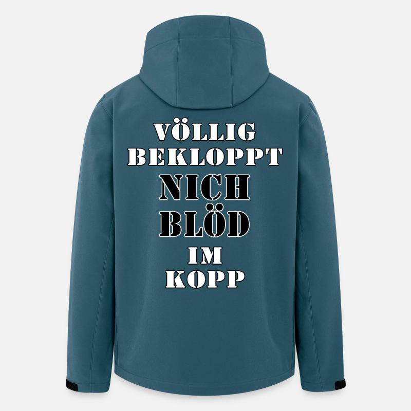 Völlig Bekloppt Nicht Blöd Im Kopf - Recycelte Männer Softshell-Jacke von Stanley/Stella - Dunkles Petrol
