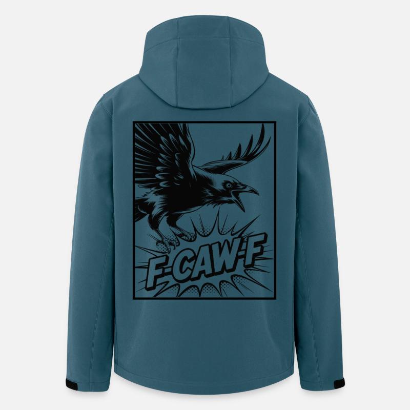 F-Caw-F Meme Krähe - Recycelte Männer Softshell-Jacke von Stanley/Stella - Dunkles Petrol