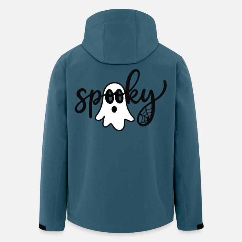 Spooky Ghost – Lustiger Halloween Geist  - Recycelte Männer Softshell-Jacke von Stanley/Stella - Dunkles Petrol