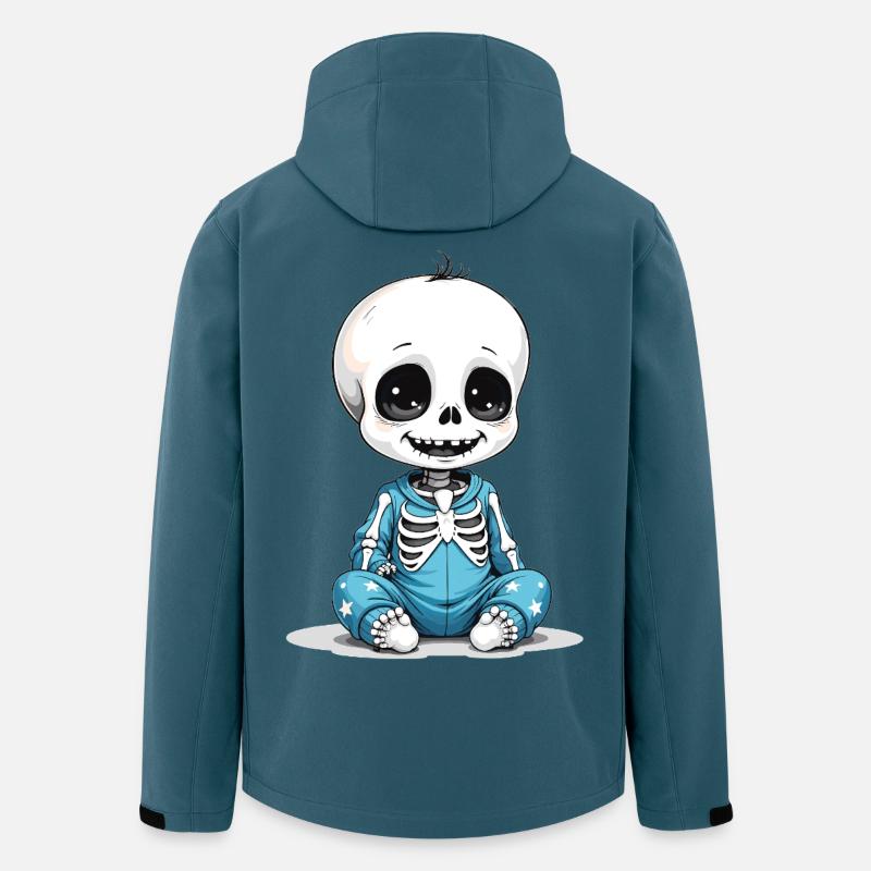Skelettbaby in blauer Pyjama - Recycelte Männer Softshell-Jacke von Stanley/Stella - Dunkles Petrol