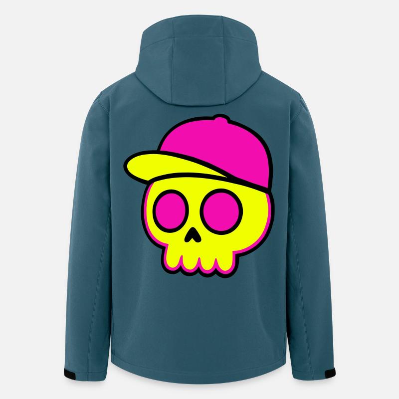 Neon Skull Cap Design - Men’s Recycled Softshell Jacket by Stanley/Stella - stargazer
