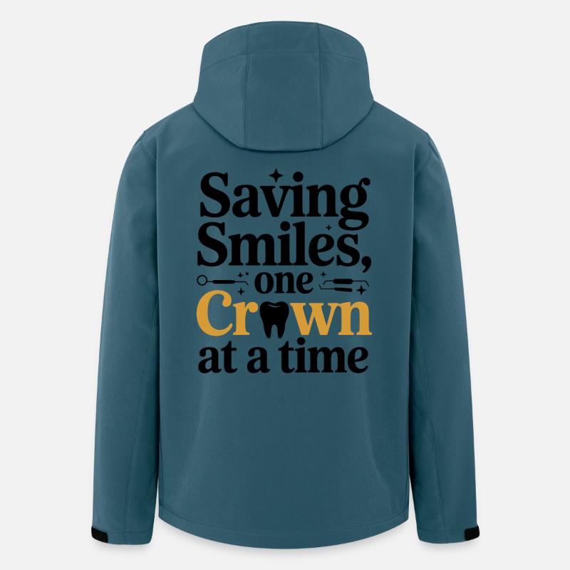 Dental Lab Technician Crown Maker Design  - Men’s Recycled Softshell Jacket by Stanley/Stella - stargazer