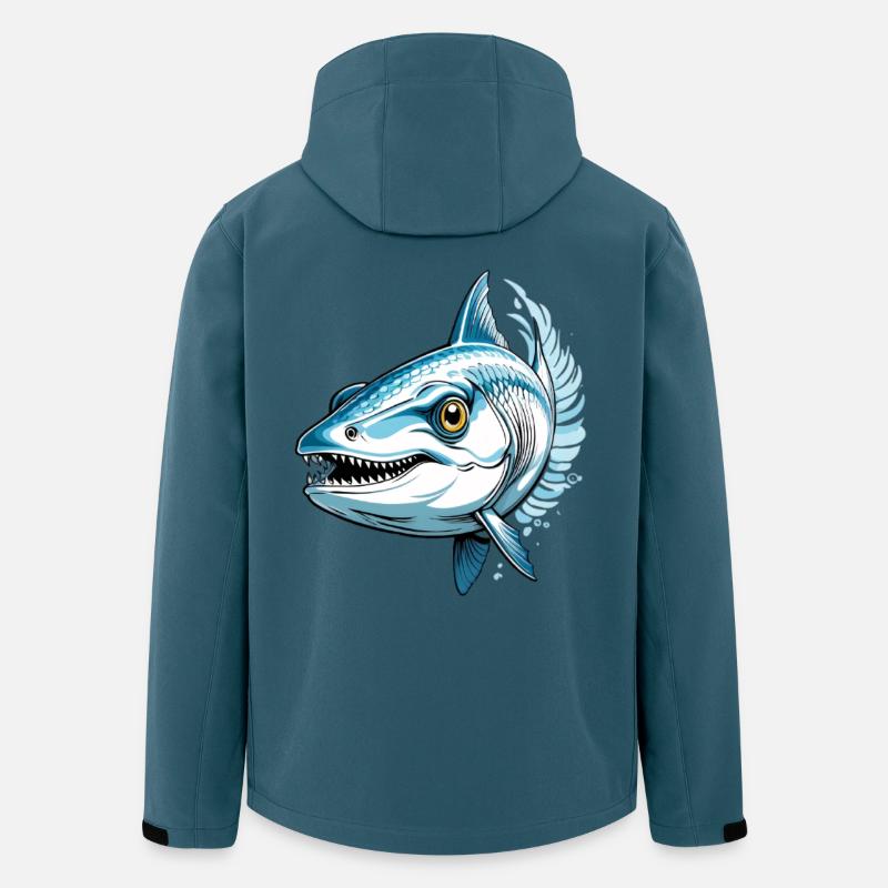 Blauer Raubfisch Aggressor - Recycelte Männer Softshell-Jacke von Stanley/Stella - Dunkles Petrol