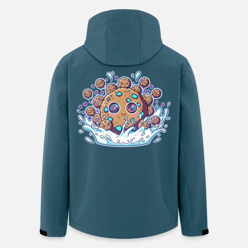 Cookie in Milch im Weltraum - Recycelte Männer Softshell-Jacke von Stanley/Stella - Dunkles Petrol
