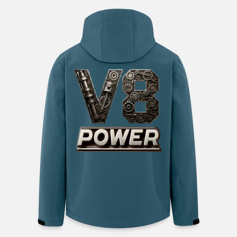 V8-Leistung - Recycelte Männer Softshell-Jacke von Stanley/Stella - Dunkles Petrol