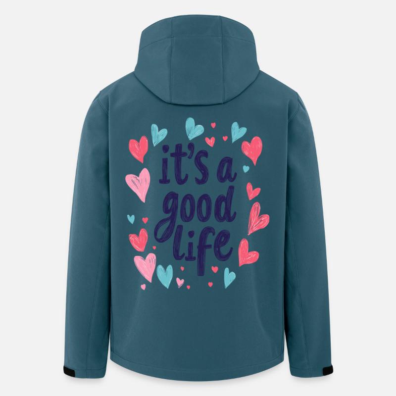 it's a good life - Recycelte Männer Softshell-Jacke von Stanley/Stella - Dunkles Petrol