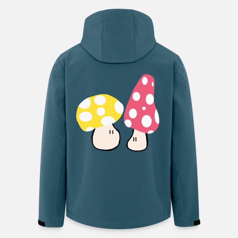Herbstliche Pilze - Recycelte Männer Softshell-Jacke von Stanley/Stella - Dunkles Petrol