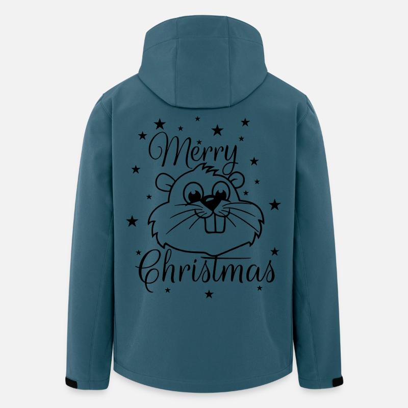 Eichhörnchen – Merry Christmas - Recycelte Männer Softshell-Jacke von Stanley/Stella - Dunkles Petrol