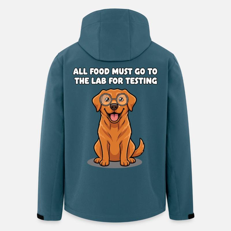 Laborhund mit Brille Spruch - Recycelte Männer Softshell-Jacke von Stanley/Stella - Dunkles Petrol