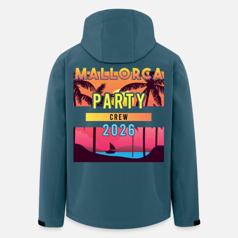 Mallorca Party Crew 2026 - Recycelte Männer Softshell-Jacke von Stanley/Stella - Dunkles Petrol