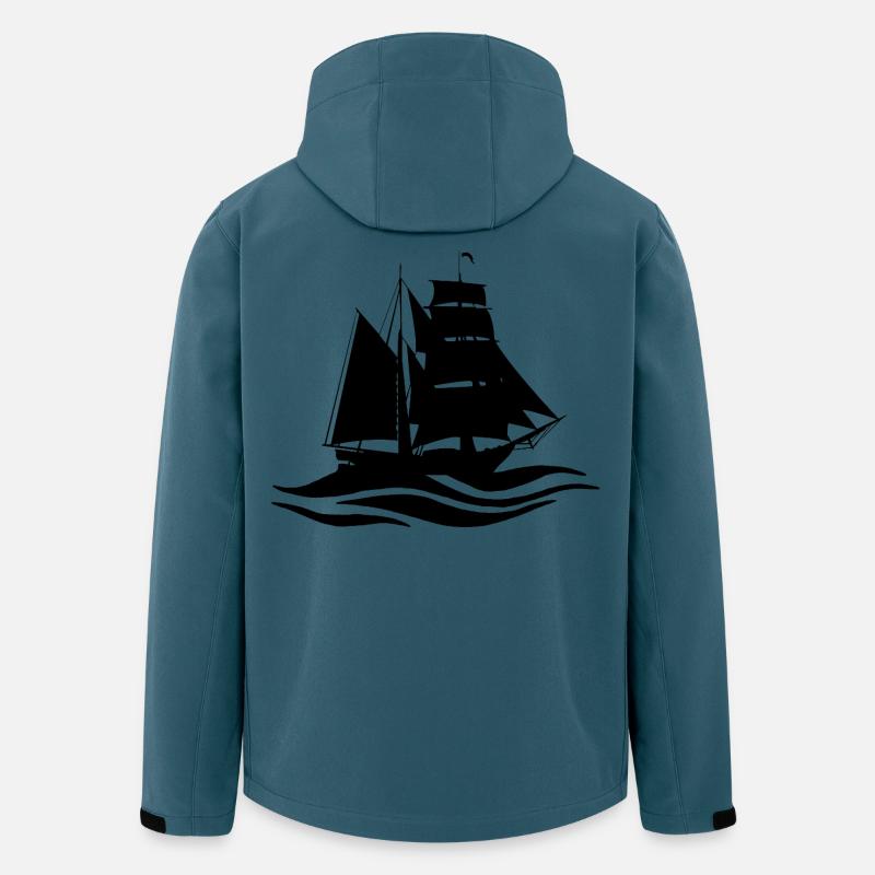 schwarzes Boot und Reisen - Recycelte Männer Softshell-Jacke von Stanley/Stella - Dunkles Petrol
