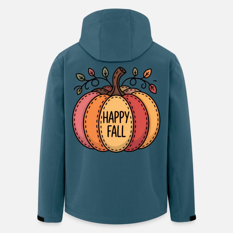 Froher Herbst Kürbisbeet - Recycelte Männer Softshell-Jacke von Stanley/Stella - Dunkles Petrol