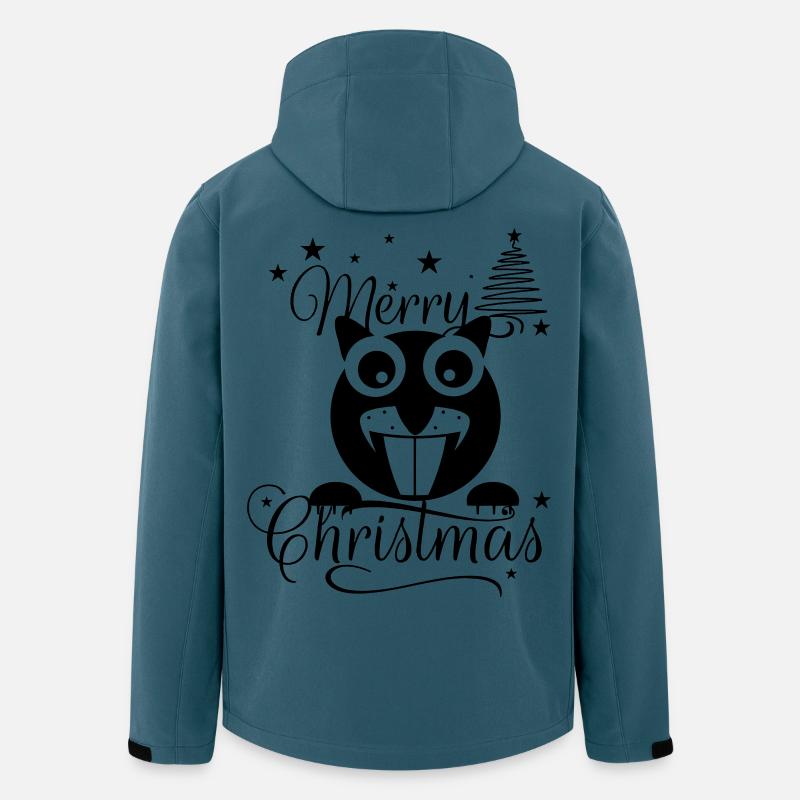 Merry Chrysstmans Eichhornchen  - Recycelte Männer Softshell-Jacke von Stanley/Stella - Dunkles Petrol