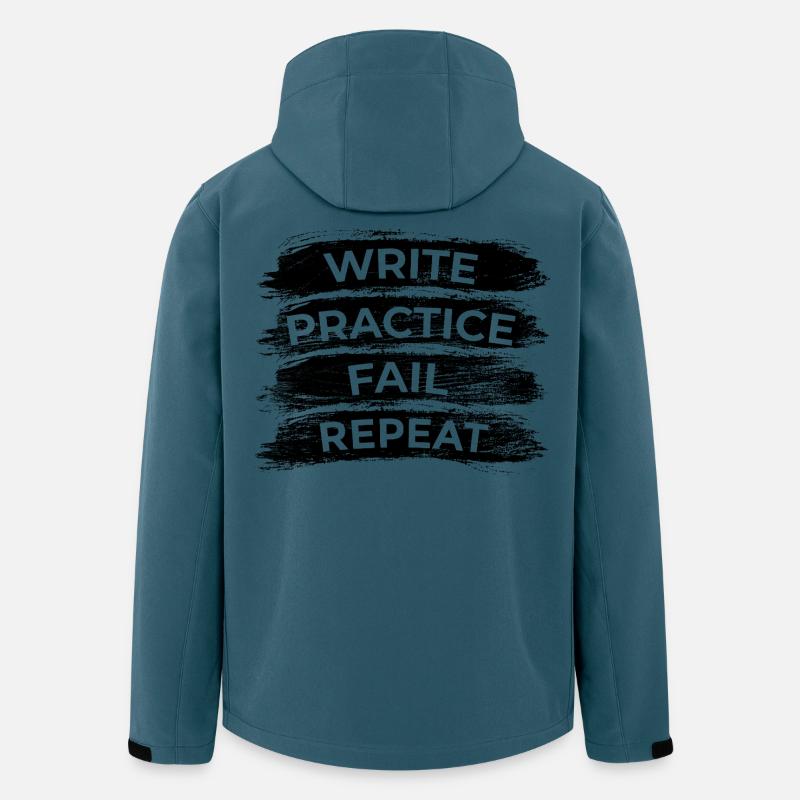 Citation de motivation sur la trompette - Veste softshell homme en polyester recyclé Stanley/Stella - bleu pétrole foncé