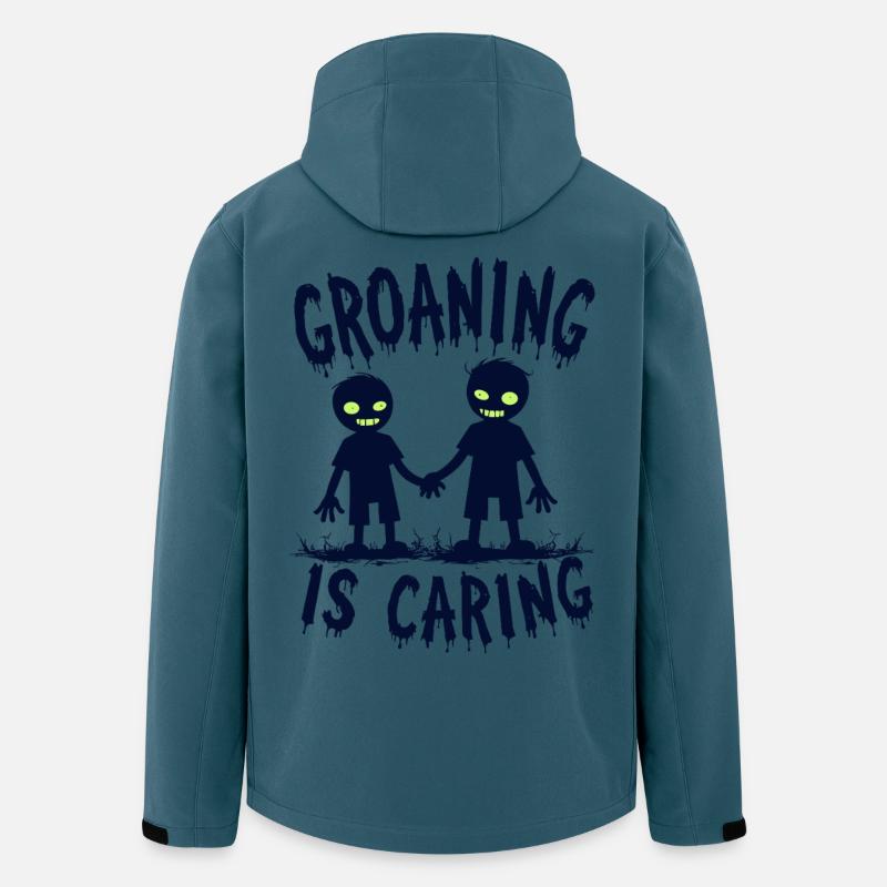 Groaning is Caring Zombie Humor - Men’s Recycled Softshell Jacket by Stanley/Stella - stargazer