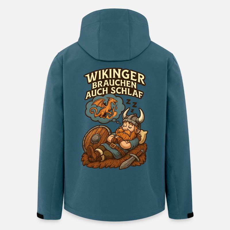 Wikinger Schlaftraum Drachenträume Schlafshirt - Recycelte Männer Softshell-Jacke von Stanley/Stella - Dunkles Petrol