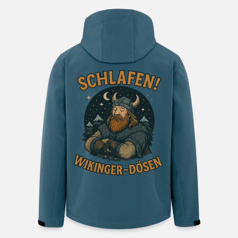 Schlafen! Wikinger Dösen Schlafshirt  - Recycelte Männer Softshell-Jacke von Stanley/Stella - Dunkles Petrol