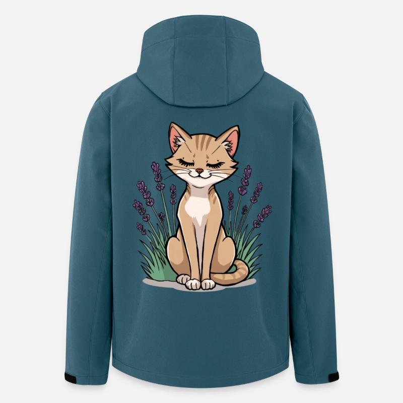 Katzenruhe im Lavendelfeld - Recycelte Männer Softshell-Jacke von Stanley/Stella - Dunkles Petrol