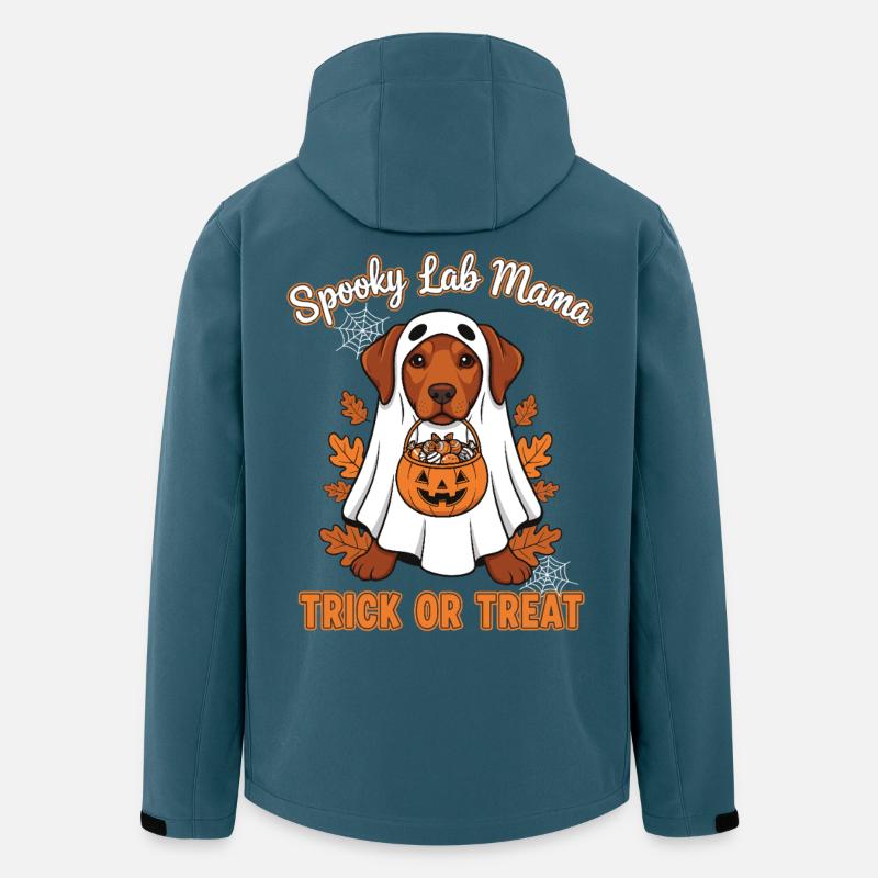 Spooky Lab Mama Halloween - Recycelte Männer Softshell-Jacke von Stanley/Stella - Dunkles Petrol
