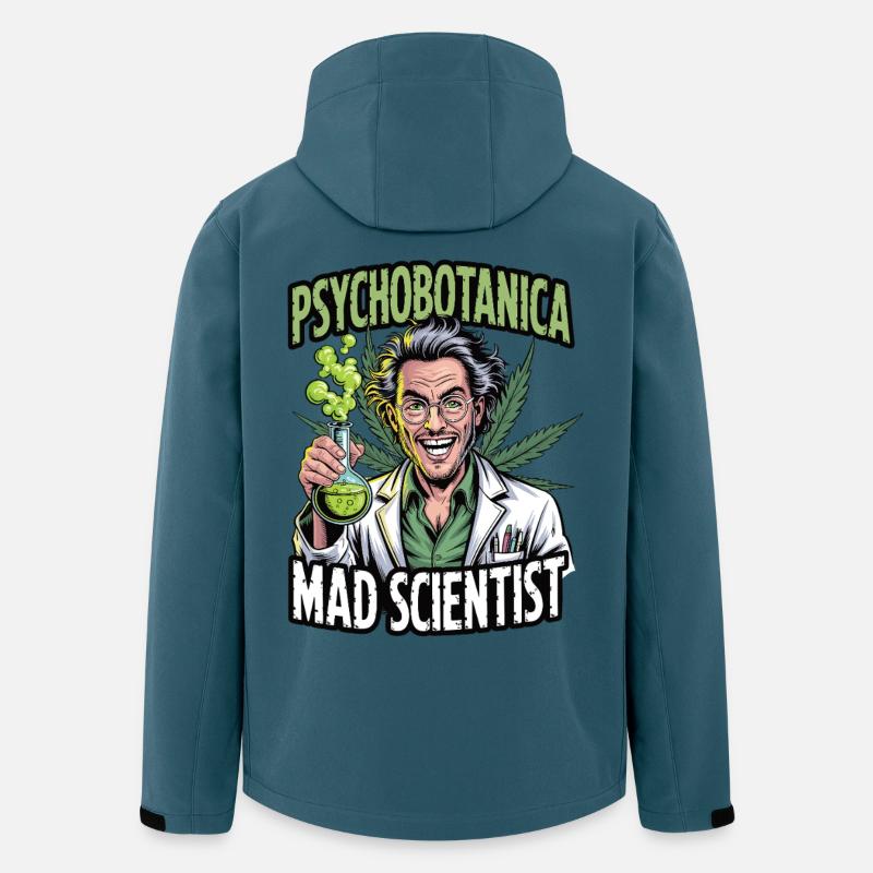 PsychoBotanica Mad Scientist - Recycelte Männer Softshell-Jacke von Stanley/Stella - Dunkles Petrol