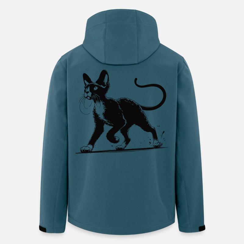 Devon Rex Design – Charmant und einzigartig - Recycelte Männer Softshell-Jacke von Stanley/Stella - Dunkles Petrol