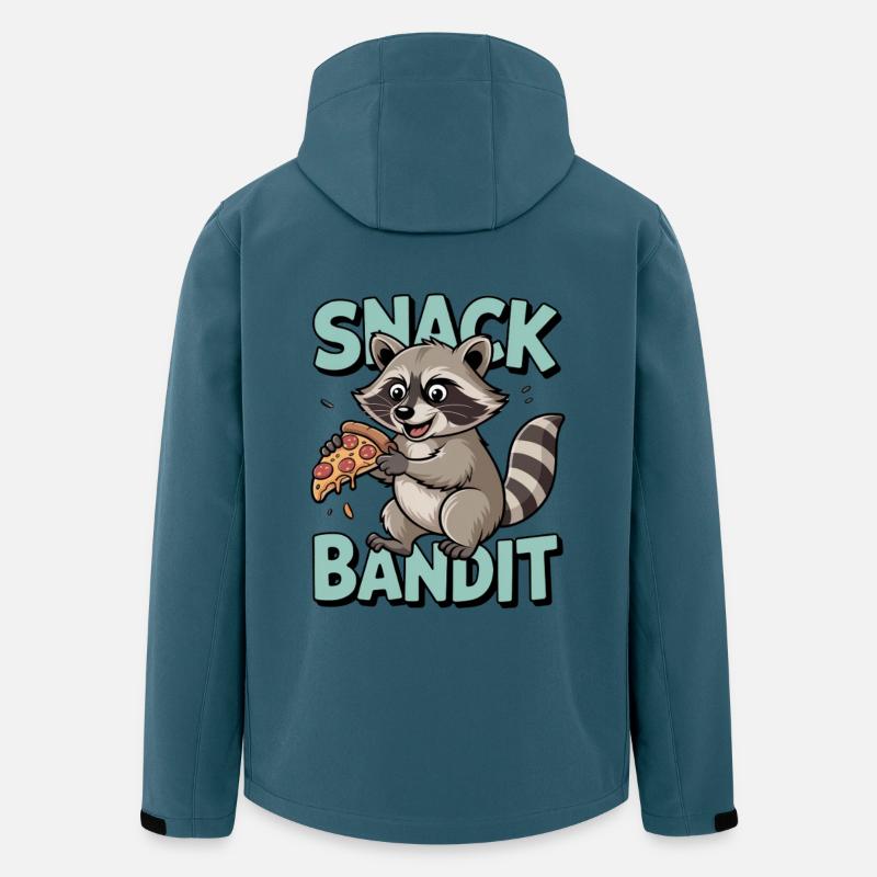Waschbär Humor – Snack Bandit - Recycelte Männer Softshell-Jacke von Stanley/Stella - Dunkles Petrol