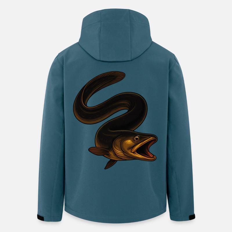 Faszinierender Aal Im Wasser - Recycelte Männer Softshell-Jacke von Stanley/Stella - Dunkles Petrol