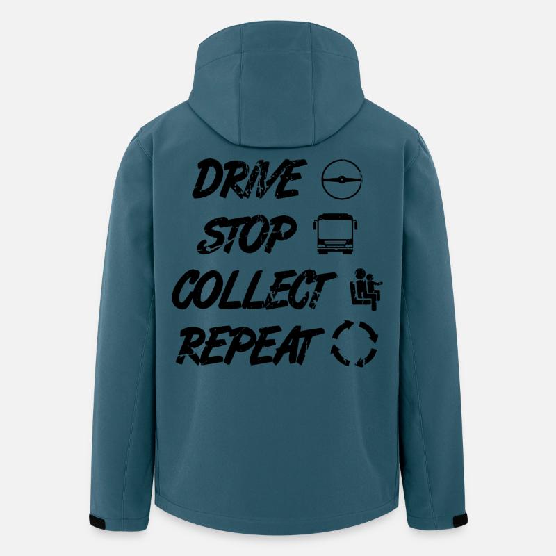 Busfahrer Zeitplan - Recycelte Männer Softshell-Jacke von Stanley/Stella - Dunkles Petrol