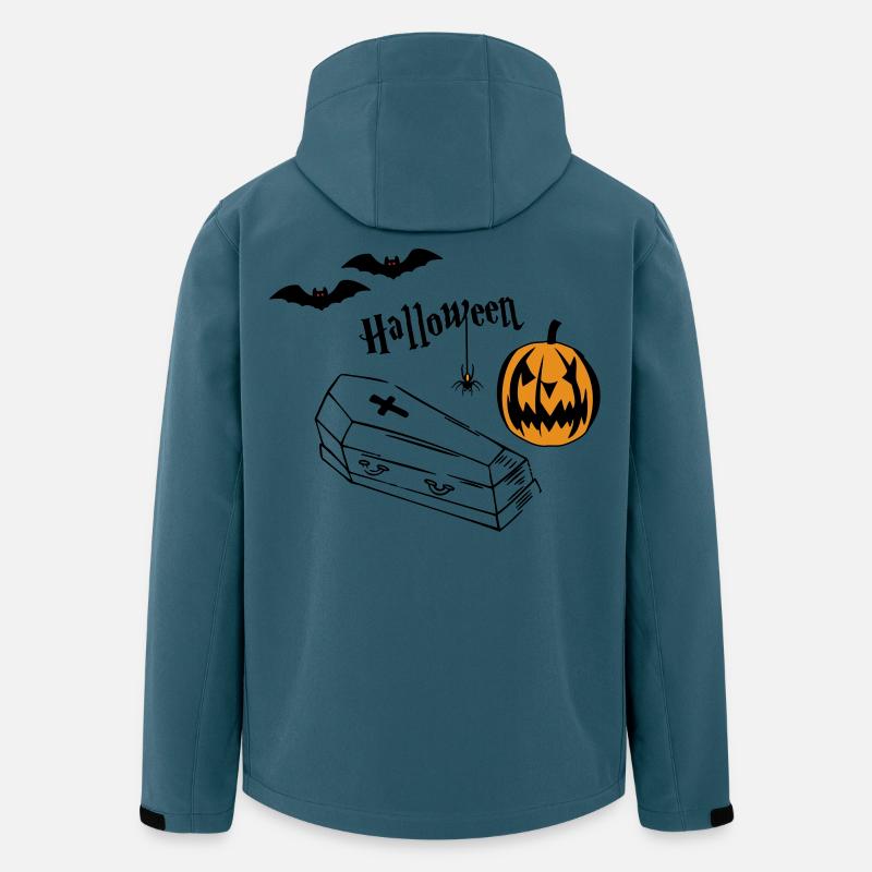 Halloween Kürbis Silhouette - Recycelte Männer Softshell-Jacke von Stanley/Stella - Dunkles Petrol