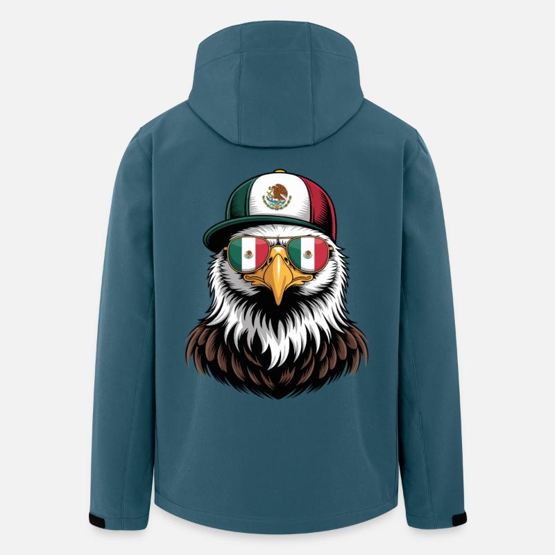 Lunettes de soleil rétro Mexican Eagle - Veste softshell homme en polyester recyclé Stanley/Stella - bleu pétrole foncé