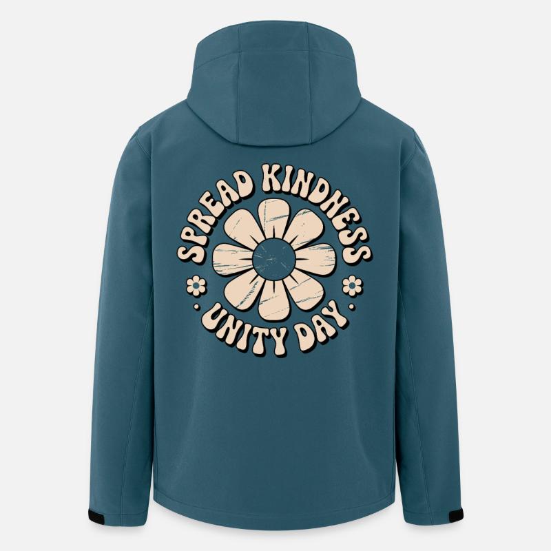 Freundlichkeit Gegen Mobbing Soziale Botschaft - Recycelte Männer Softshell-Jacke von Stanley/Stella - Dunkles Petrol