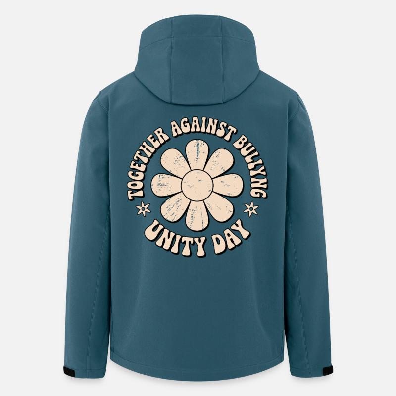 Gemeinsam Gegen Mobbing - Recycelte Männer Softshell-Jacke von Stanley/Stella - Dunkles Petrol