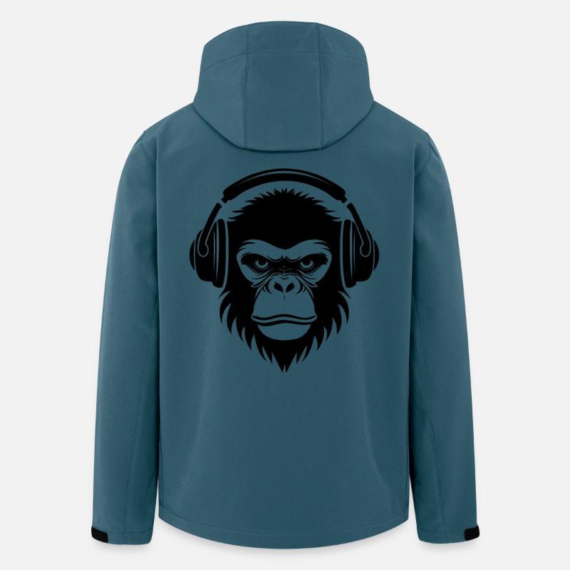 Crew Beatbox Rhythm Monkey Head Chemise - Veste softshell homme en polyester recyclé Stanley/Stella - bleu pétrole foncé