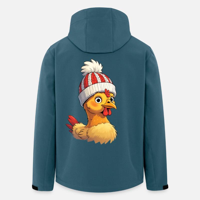 Küken mit Strickmütze - Recycelte Männer Softshell-Jacke von Stanley/Stella - Dunkles Petrol