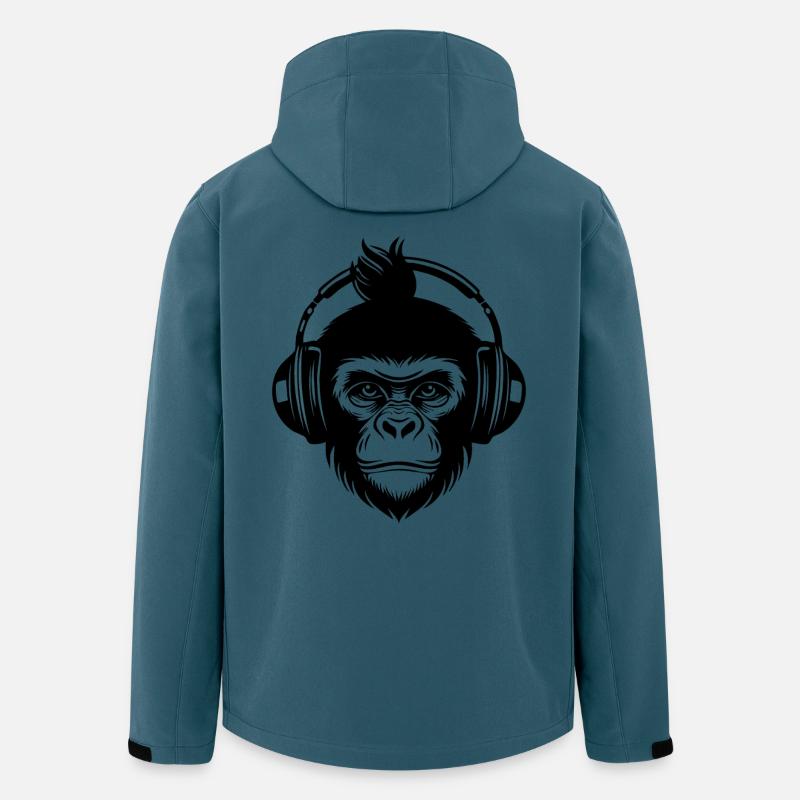 Beat Macher Affenkopf Studio Session Shirt - Recycelte Männer Softshell-Jacke von Stanley/Stella - Dunkles Petrol