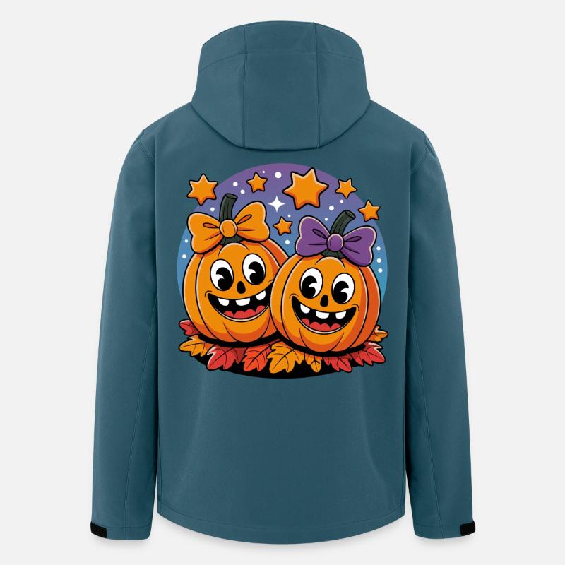 Pumpkin duo in the starry sky - Men’s Recycled Softshell Jacket by Stanley/Stella - stargazer