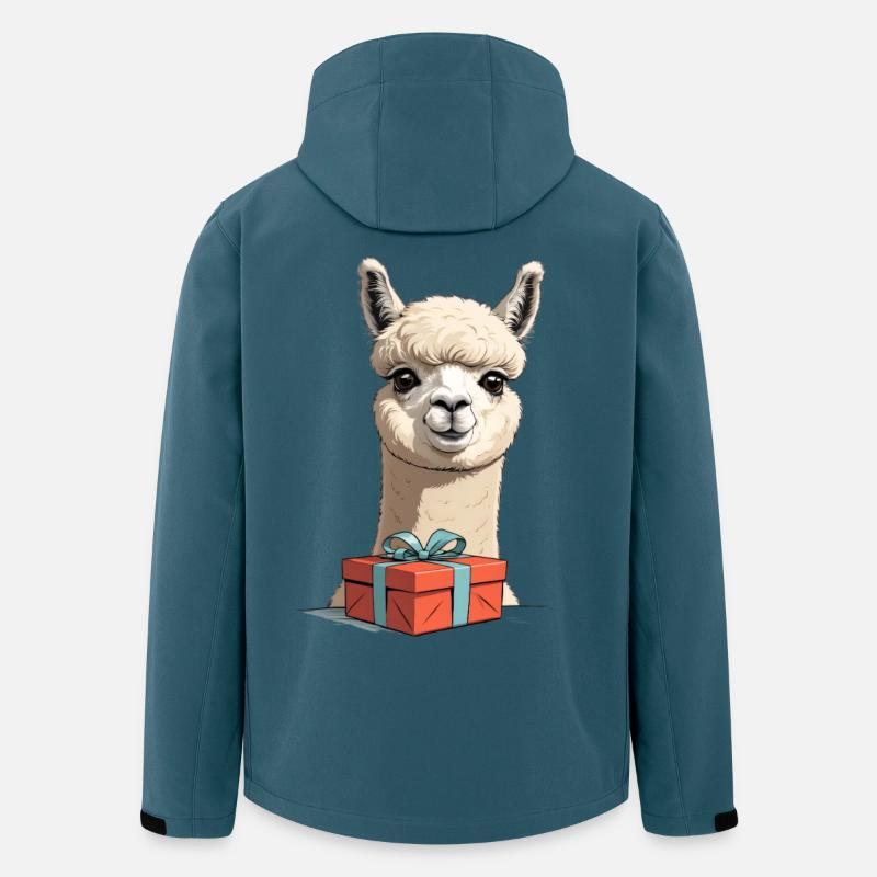 Alpaka mit Geschenk - Recycelte Männer Softshell-Jacke von Stanley/Stella - Dunkles Petrol
