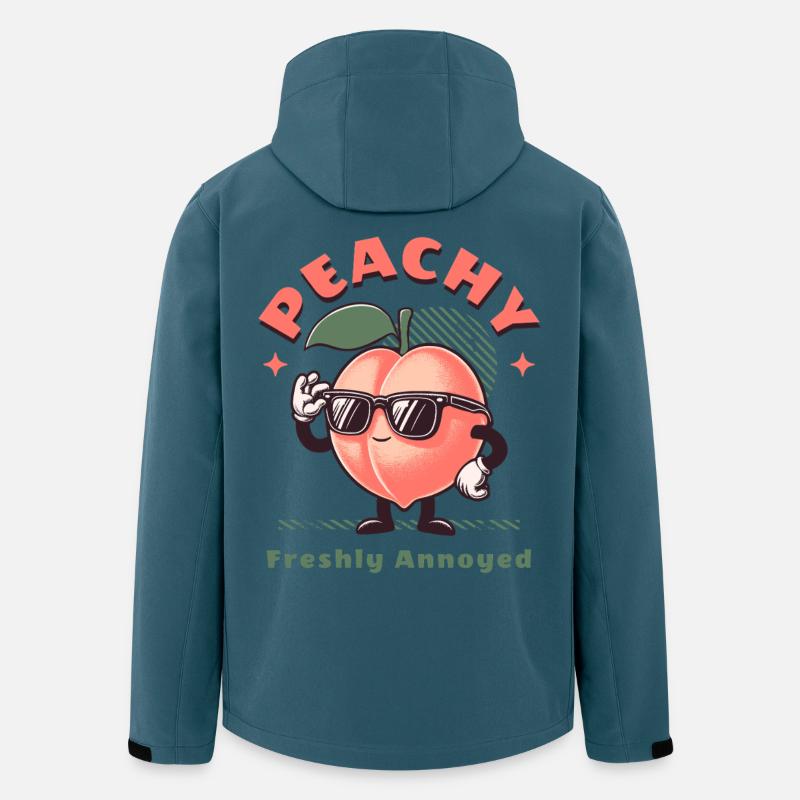 Frucht Pfirsich Pfirsichblüte Süßes Obst - Recycelte Männer Softshell-Jacke von Stanley/Stella - Dunkles Petrol